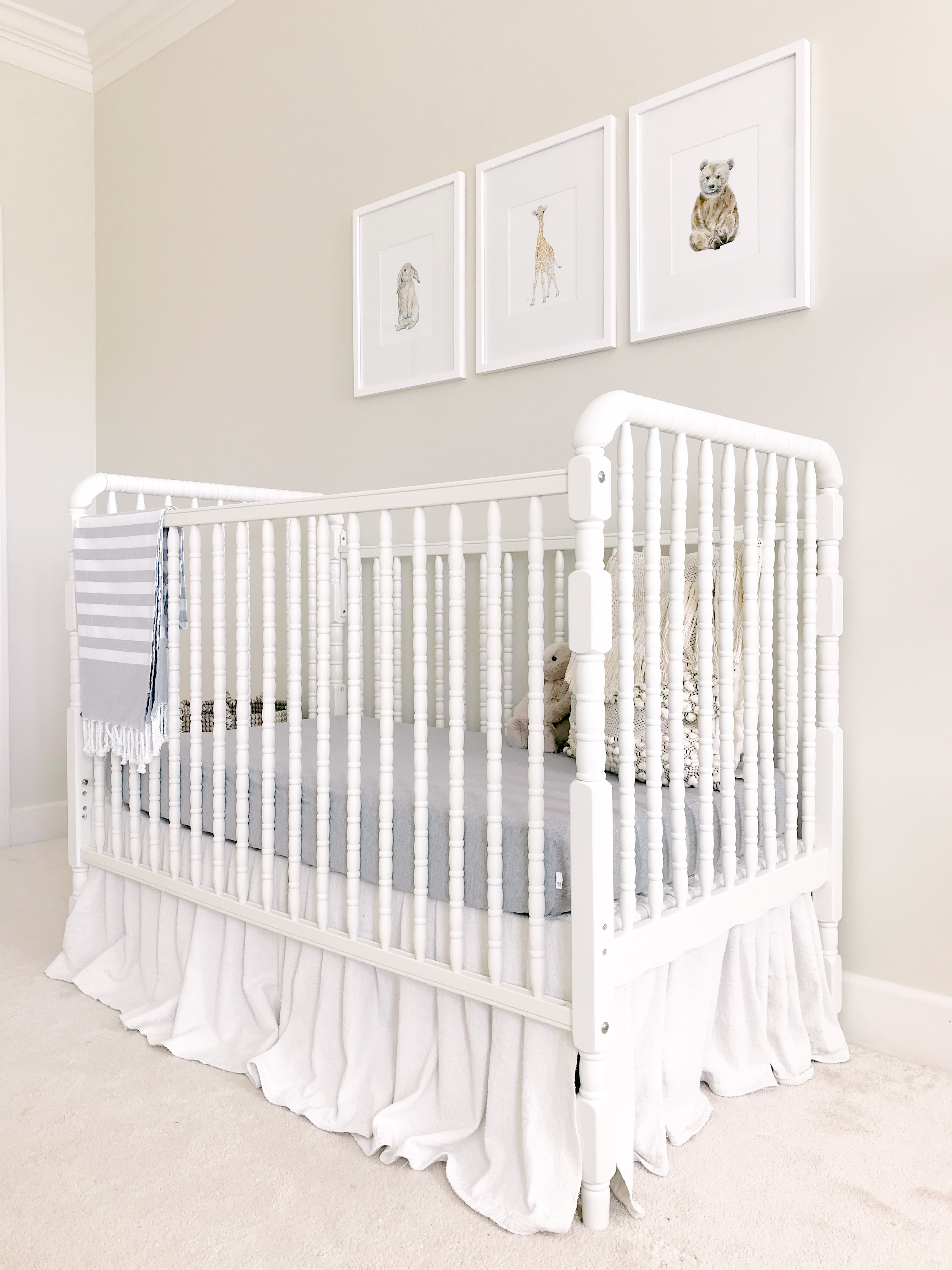 Diy No Sew Drop Cloth Crib Skirt Gather And Flourish